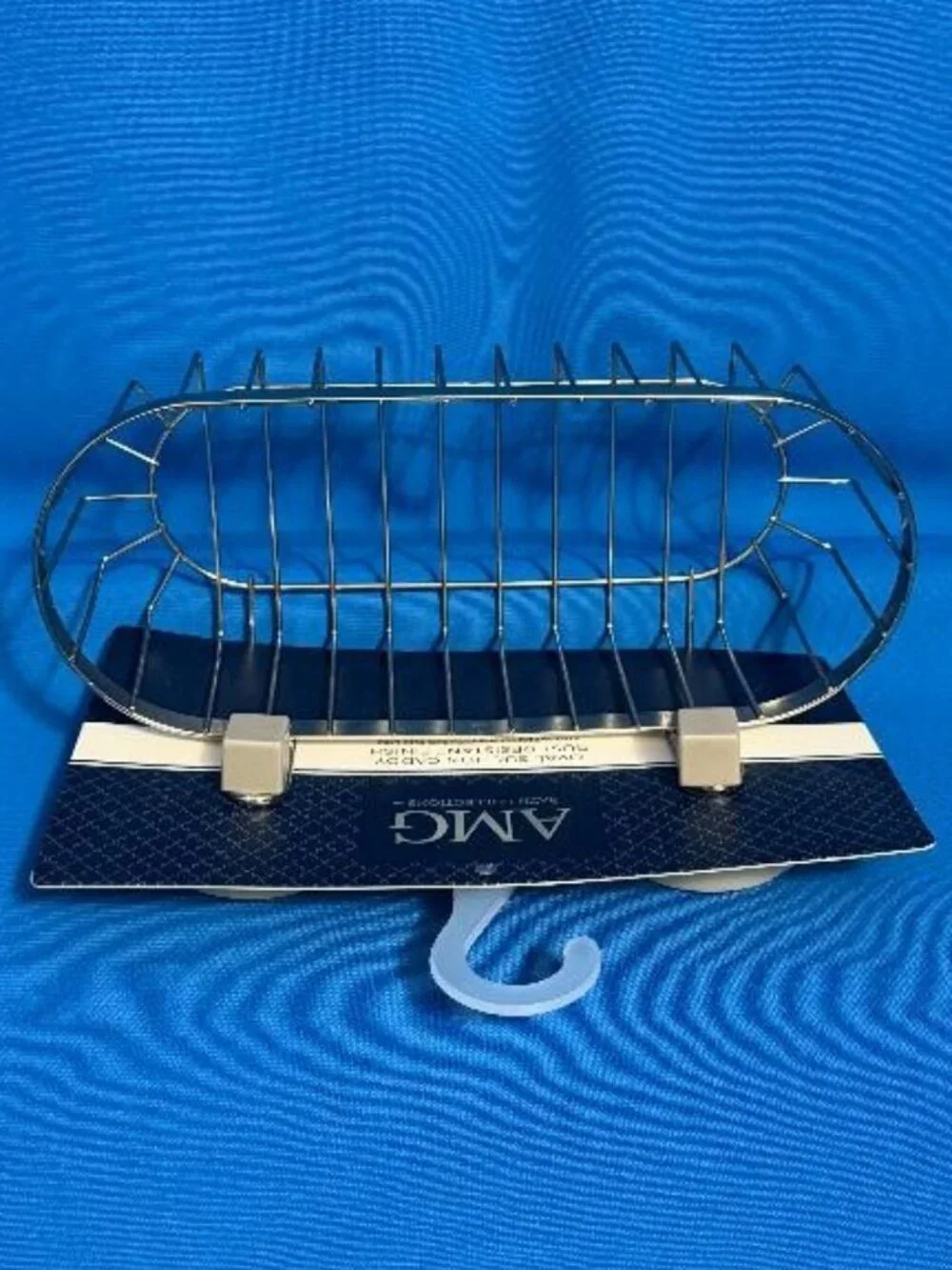 NEW AMG BATH COLLECTIONS OVAL SUCTION CADDY CHROME COLOR & RUST RESISTANT FINISH